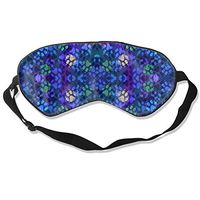 XJOFKJTI Cosmic Dog Paw Prints Sleep Mask Women & Men with Adjustable Straps Sleeping 8.26" X 3.54" Eye Masks Lightweight and Comfortable Night Cover for Kids Girls,Sleep Mask