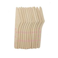 Youmewell Disposable Wooden Cutlery Pink Polka Dot Wooden Knives 108 Count
