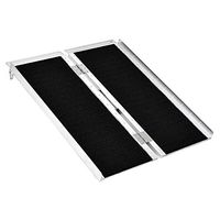 EnjoyShop 3' Portable Aluminum Non-Skid Ramp Perfect for Loading onto Porches, Curbs, Landings, Steps