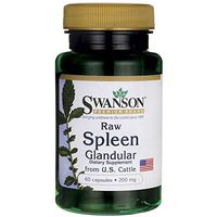 Swanson Raw Spleen Glandular 200 Milligrams 60 Capsules