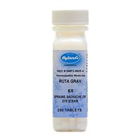 Hyland's Ruta Graveolens 6X Tablets, Natural Relief of Sprains, Backache or Eye Strain, 250 Count