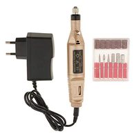 Renovatio Store - Hot Sale Protable Mini Electric File Nail Drill Manicure Machine Kit Set EU Plug Gold high quanlity