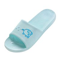 Womens Mens Indoor Bathroom Shower Solid Slide-on Slippers Poolside Shoes Soft Bottom Non-Slip House Shoes Blue