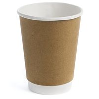 Earth's Natural Alternative Double Wall Kraft Paper Coffee Cup 12 oz, Tan, 500 Count