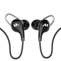 Middox Tech Performance Series 3.5MM in Ear Wired Earphone/Earbuds/Headphones Noise Cancelling IPX5 Bass Sport Headset Microphone Volume Control Running Gym Exercise (Black MT PS)