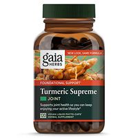 Gaia Herbs, Turmeric Supreme Joint, Turmeric Curcumin Supplement, Supports Joint Health & Mobility, Relieves Occasional Pain, Vegan Liquid Capsules, 120 Count