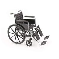 Invacare Tracer EX2 Wheelchair, with Full Length Arms and T94HCP Elevating Legrests with Padded Calf Pads, 20" Seat Width