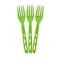Transitions2earth Compostable Forks - Made from Corn - Box of 200 - Green - Large - Heavyweight - Plant a Tree with Each Item Purchased!