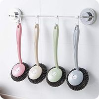 ADOSOUL Long Handle Steel Wire Kitchen Dish Bowl Cleaning Ball Brush Brushes