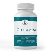L-Glutamine, 100 Capsules, 970 mg Serving of Potent Naturally Sourced Amino Acid, Non-GMO, Gluten-Free, Made in USA, No Additive or Filler, Lab-Tested for Purity, Satisfaction Guaranteed