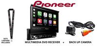 Sound of Tri-State Pioneer AVH-3300NEX 7" Single Din DVD Receiver Compatible with Apple CarPlay Built in Bluetooth with Backup Camera and a Lanyard Bundle