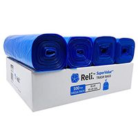 Reli. SuperValue 40-45 Gallon Recycling Bags (100 Count) Blue Trash Bags 40 Gallon - 45 Gallon Capacity/Large Blue Recycling Garbage Bags (31 Gal, 39 Gal, 45 Gal Compatible)