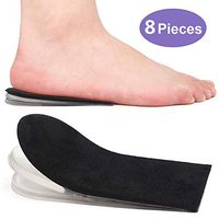 Beautulip Adjustable Height Increased Shoe Inserts Leg Length Discrepancies Insoles Heel Lift for Women and Men (Black)