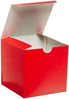 Aviditi Fiberboard Holiday Gift Box, 4" L x 4" W x 4" H, Red, Case of 100 (GB444R)