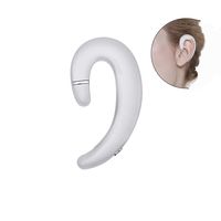 Ear Hook Bluetooth Wireless Headphones,Non Ear Plug Headset with Microphone,Single Ear Noise Cancelling Earphones Painless Wearing with Earbuds Case for Android Smartphones,iPhone X 8 7 6 (White)