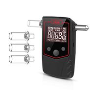 Oasser Breathalyzer Alcohol Tester Rechargeable Li-ion Digital LCD Breath Tester Semi-Conductor Sensor with 4 Mouthpieces T6