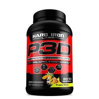 Hard Iron Labs P3D Performance Enhancing Drink, 3 in 1 Pre Intra Post Workout Supplement with Carbs EAA BCAA Citrulline Creatine Beta Alanine Betaine Taurine, Tropic Blast Flavor, 60/20 Servings