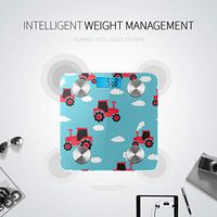 Bluetooth Weight Scale Cartoon Cute Childlike Funny Tractor Body Fat Monitor Body Fat Composition Monitor Analyzer with Smartphone App for Body Management-396 Lbs