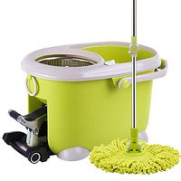 Broom and Dustpan with Long Handle Telescopic Upri Rotating mop - Stainless Steel Lazy mop, Household Absorbent mop
