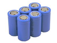 6X Battery for 3.7v Li-ion Top Flat Rechargeable 18350 LED Torch Flashlight Laser Pointer Pen