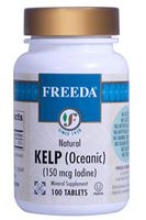 Freeda Kosher Natural KELP - Oceanic 150 mcg Iodine - 100 Tablets