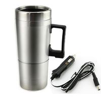 Auto Car Heated Cup 12V Stainless Steel Travel Heating Hot Water Coffee Tea Mug