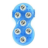 Kedelak Massager Glove,7 Beads Massager Whole Body Body Meridian Brush Hand Held Massager for Muscle Back Neck Joint Foot Shoulder Leg Pain Relief 360° Roller Metal Roller Ball Beauty Body Care (A)