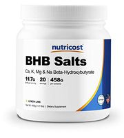 Nutricost Exogenous Ketone Salts Beta-Hydroxybutyrate (BHB) Lemon-Lime 20 Servings (4-in-1 Ca, K, Mg, Na)