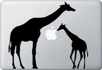 Yadda-Yadda Design Co. Mom and Baby Giraffe - MacBook or Laptop Decal (Black)