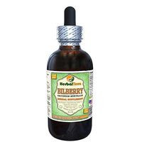 Bilberry (Vaccinium Myrtillus) Glycerite, Dried Berries Alcohol-Free Liquid Extract (Brand Name: HerbalTerra, Proudly Made in USA) 4 fl.oz (120 ml)