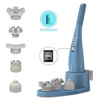 Handheld Massager Deep Tissue Massager Ennokey Rechargeable Cordless Portable Electric Percussion Muscle Massager for Back Neck Shoulder Arms Leg Pain Relief (Blue)