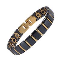 Men Women Magnetic Bracelet Stainless Steel Ceramic Magnets Germanium Pain Relief with Free Link Removal Tool