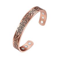 Feraco Mens 99.99% Pure Copper Bracelet Magnetic Cuff Bracelets for Arthritis and Carpal Tunnel Pain Relief