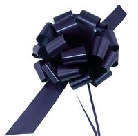 Large Navy Blue Ribbon Pull Bows - 9" Wide, Set of 6, Police Support, Law Enforcement Appreciation, Thin Blue Line Awareness, Easter, Birthday, Anniversary, Christmas, Gift Basket, Fundraiser