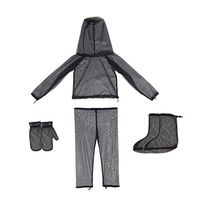 Mosquito Body Suit, Bug Jacket Mesh Hooded Net Unisex Ultra-fine Mesh Insect Protective Clothing for Fishing Hiking Camping Gardening - XL