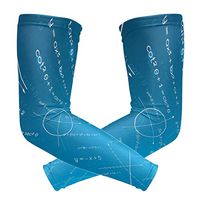 Unisex Arm Sleeve Math Linear Equations Blue UV Protection Arm Compression Sleeve Skin Protection Sport Arm Cooler Sleeve for Running Hiking Jogging Motorcycling Climbing Camping