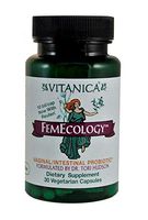 Vitanica FemEcology, Vaginal and Intestinal Probiotic Support, Vegan, 30 Capsules