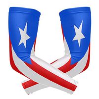 Puerto Rico Flag 1 Pair UV Protection Cooling Long Sports Arm Sleeve