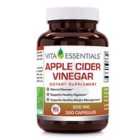 Vita Essentials Apple Cider Vinegar 500 Mg Capsules, 360 Count