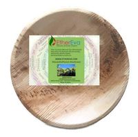 EtherEva Eco Friendly 6.5" Round Disposable Palm Leaf Bowls (100 count)