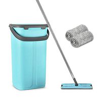 Summeishop Mop Bucket, Handle Dry and Wet Separation Mop Scratch Hand-Washing Flat Telescopic