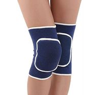 DU&HL Kneepads, Knee Support, Knee Sleeves Brace Protector Pad, Kids Breathable Thicked Crashproof Antislip Dance Cotton Knee Pads Brace Wrap tape for Kids Sport / dancing , blue , S