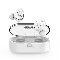 ERL2.0 TWS Bluetooth 5.0 Waterproof Stereo Earbuds with mic Total Wireless Sport Earphones with Magnetic Charging Case(iOS&Android) White