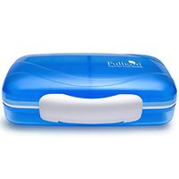 Travel Pill Organizer Large Portable Medication Organizer, Fullicon Oversize 8 Compartment Pill Box, Vitamin Travel Case Pill Holder - Airtight & Moistureproof (Blue)