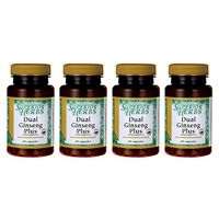 Swanson Dual Ginseng Plus 60 Capsules (4 Pack)