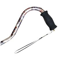 AlexOrthopedic Mobility Support Offset Adjustable Aluminum Cane Foam Grip Handle - Compass Rose