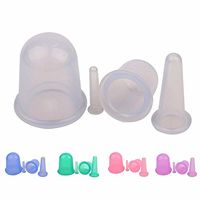 4 Size of Silicone Massage Cupping Set,Silicone Cupping Therapy Set, Massage Cupping Vacuum Therapy Rubber Cup, Health care Massage Body Face Back Legs Cups for Anti Cellulite AM
