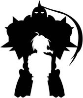 Anime Full Metal Alchemist Alphonse Elric Edward, Black, 8 Inch, Die Cut Vinyl Decal, For Windows, Cars, Trucks, Toolbox, Laptops, Macbook-virtually Any Hard Smooth Surface