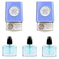 2 Plugables Serenity Electric Scented Oil Diffuser Home Fragrancers with 3 (Sea Breeze) Aroma Oils