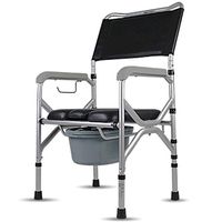 YUWJ Heavy Duty Drop Arm Bedside Commode Chair Homecare Toilet Seat with Safety Steel Frame Extra Wide 3 in 1 Toilet Chair Adjustable Height Support Tool